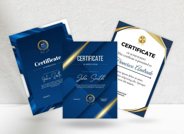 Certificates